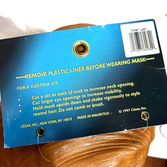 Vintage Hillary Clinton Mask with Liner NOS NWT 1992 - Picture 9 of 9